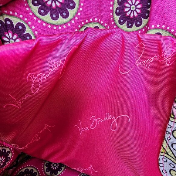 Vera Bradley Travel Messenger Bag Very Berry Paisley Adjustable Strap Pockets - Picture 10 of 12